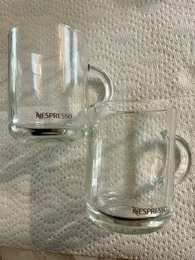 Nespresso Clear Glass Mugs (2)